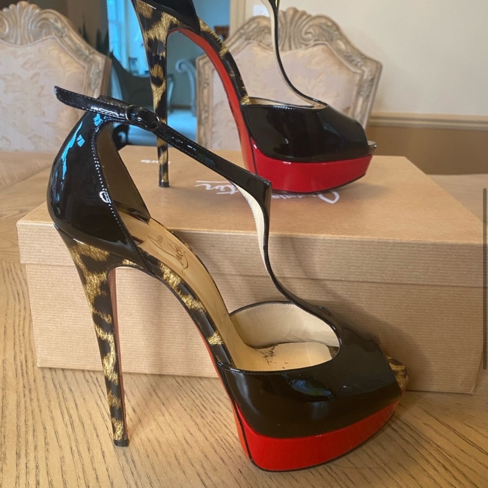 Beautiful Leopard/Red Louboutin Heels